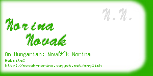 norina novak business card